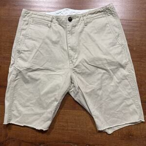 Visvim Chino Shorts Mens M 9" Beige Cotton 1/4 Pants Made In Japan Retro Classic